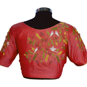 Parrot design Embroidery Blouse-REB002