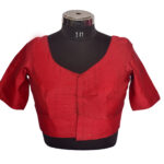 Elegant Red Silk Blouse