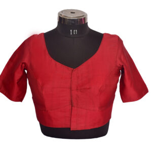 Elegant Red Silk Blouse