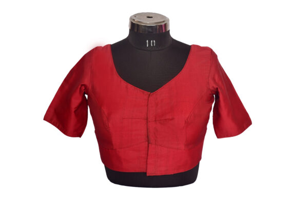 Elegant Red Silk Blouse