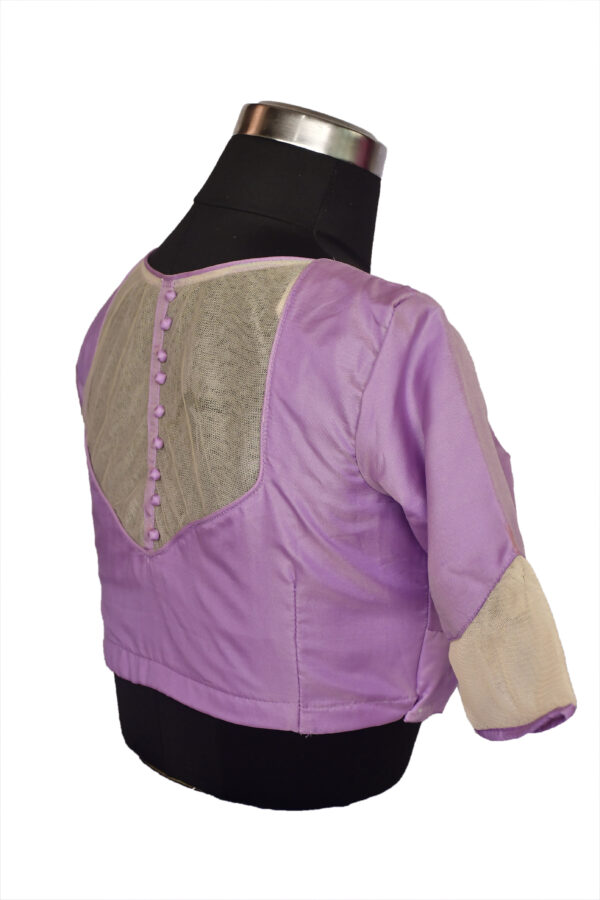 High Neck Blouse with net - Image 2