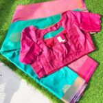 soft silk saree & readymade blouse combo