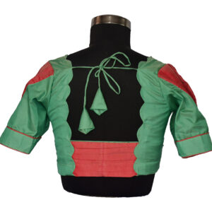 Silk Pattern Blouse with Hallop Design
