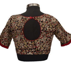 Kalamkari Pot Neck Cotton Blouse