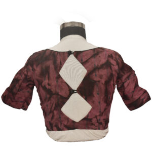 Diamond cut design cotton blouse