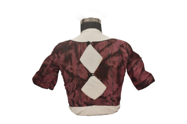 Diamond cut design cotton blouse