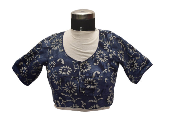 kalamkari cotton pot neck blouse