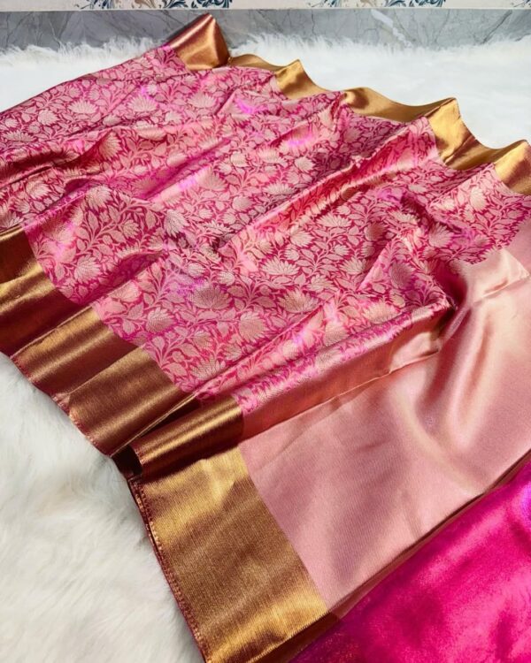 Silk Saree With Designer Blouse Combo - Image 4