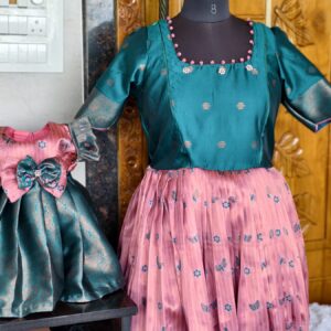 Mom & Daughter Combo – Fleated Gown & Premium Layered Frock